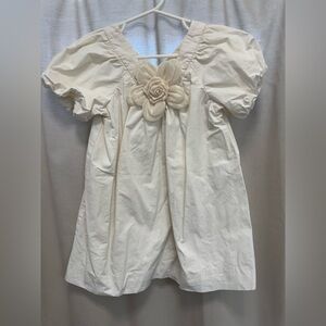 Zara White Dress with Floral Accent